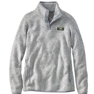 L.L.Bean Women’s Sweater Fleece Pullover Pewter Size S
